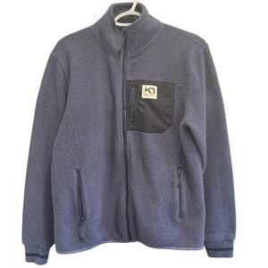 Kari Traa Rothe Midlayer Full Zip Fleece Shirt Size Medium Womens Blue